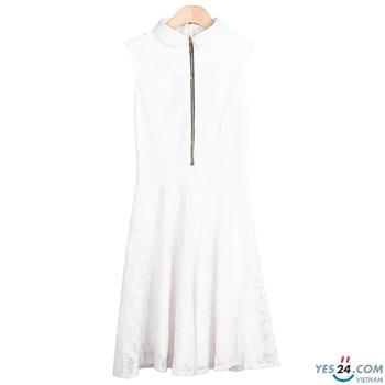 Đầm xòe không tay ren màu trắng TT20