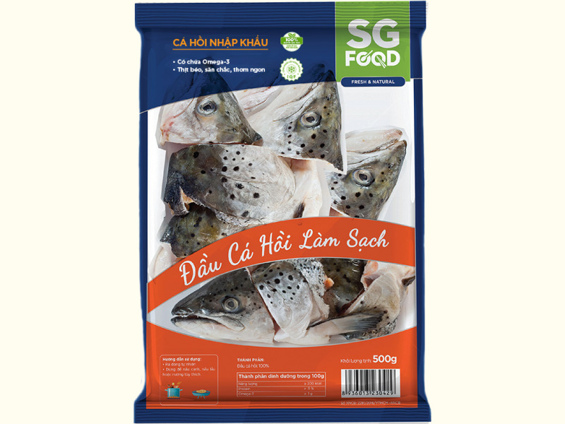 Đầu cá hồi làm sạch SG Food 500g