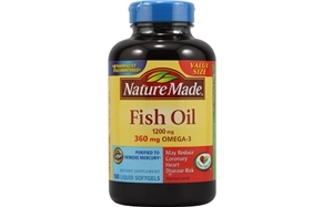 Dầu cá Nature Made Fish Oil Omega 3 1200mg hộp 180 viên - Mỹ