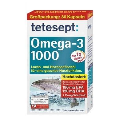 Dầu cá Tetesept  Omega 3 - 1000 loại 80 viên