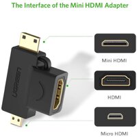 Đầu chuyển HDMI sang Micro HDMI và Mini HDMI Ugreen 20144