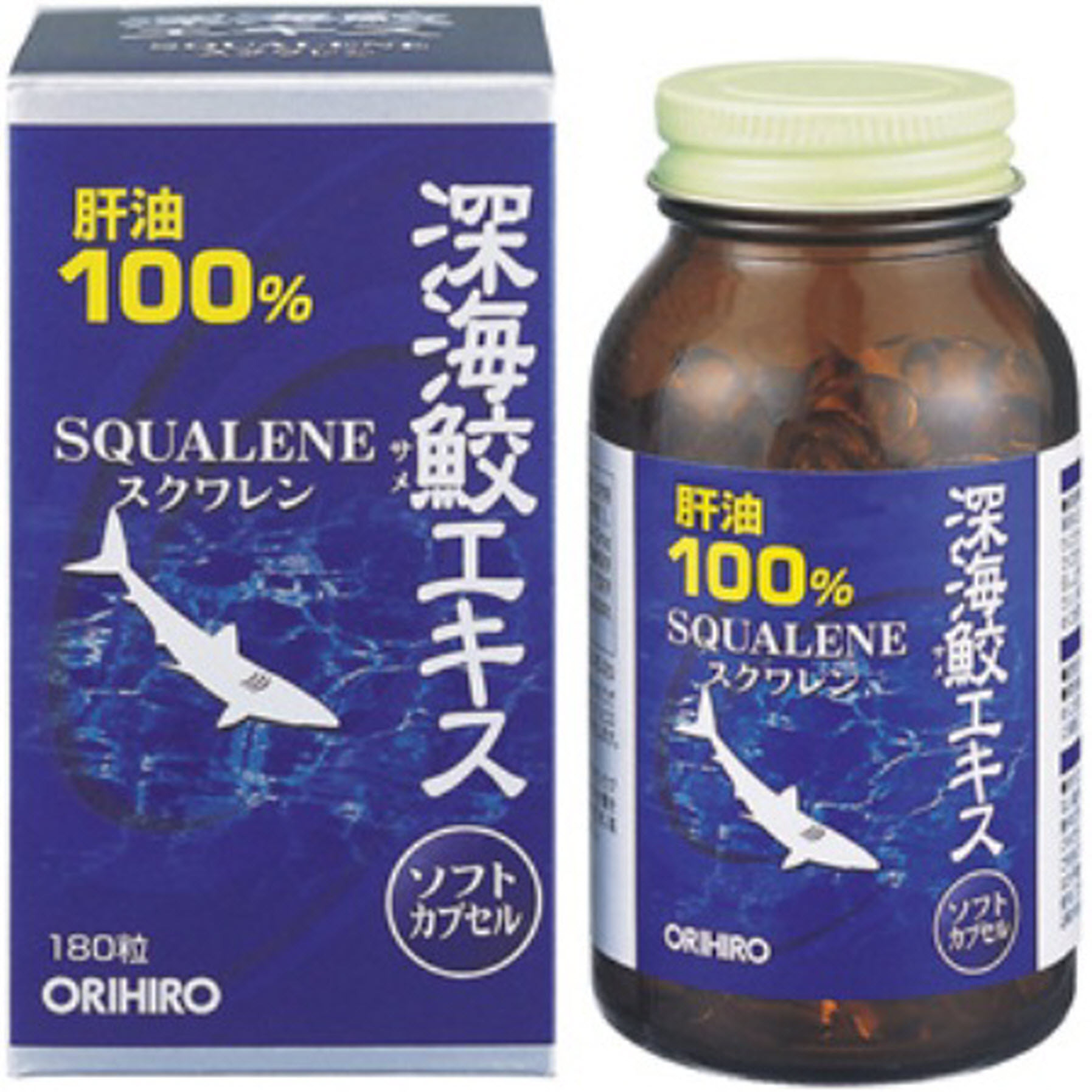 Dầu gan cá mập 100% Squalene Orihiro loại 360 viên Nhật Bản