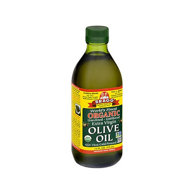 Dầu olive siêu nguyên chất Extra Virgin ép lạnh hữu cơ Bragg 473ml