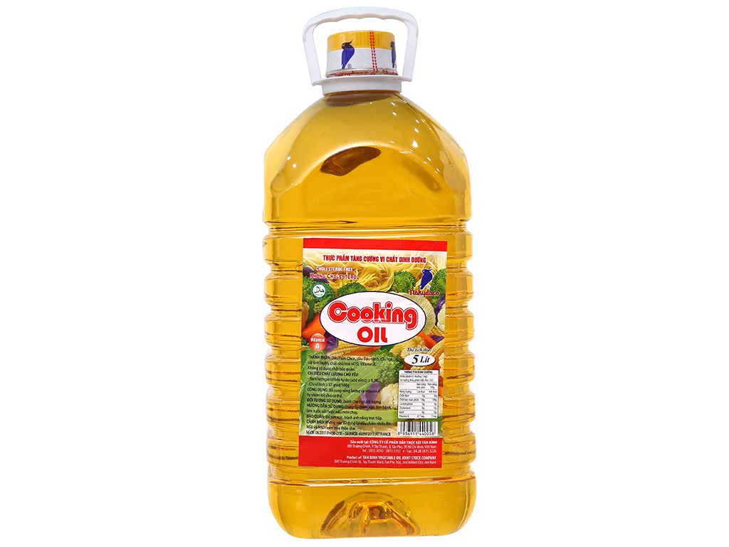 Dầu thực vật tinh luyện Cooking Oil Nakydaco bình 5 lít