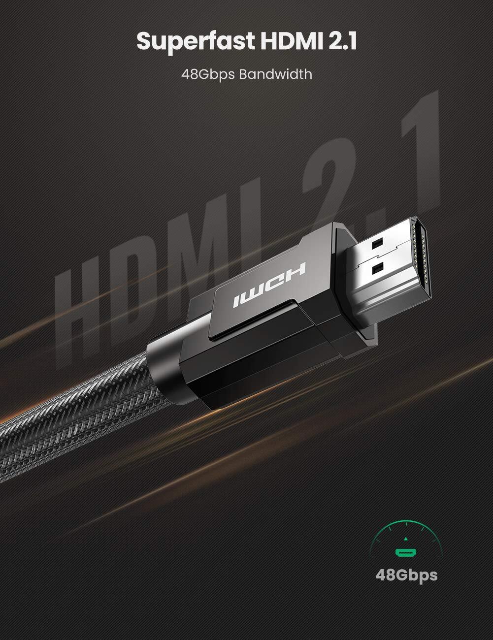 Dây cáp HDMI 2.1 dài 3m hỗ trợ 8K 60hz Ugreen 80602