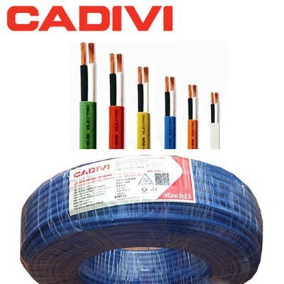 Dây điện Cadivi, dây đôi mềm dẹt VCmo 2x1.5