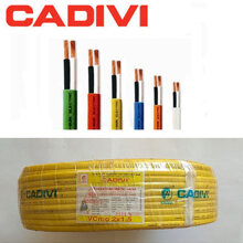Dây điện mềm bọc nhựa PVC 2 lõi 450/750V Cadivi CV VCmo-LF-2×4