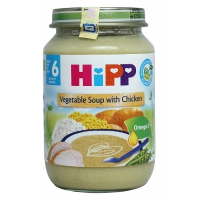 Dinh dưỡng đóng lọ Hipp súp thịt gà, rau tổng hợp - hộp 190g