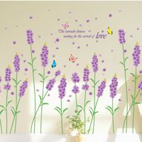 Decal dán tường Hoa lavender tím-PK103