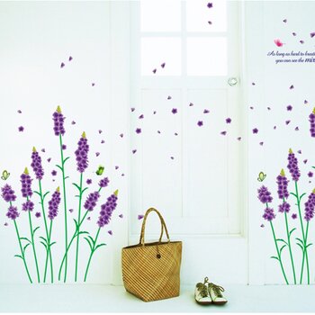 Decal dán tường Hoa lavender tím 2-PK143 
