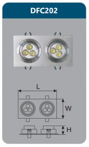 Đèn âm trần led chiếu điểm 6w Duhal DFC202