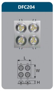 Đèn âm trần led chiếu điểm Duhal DFC204