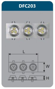 Đèn âm trần led chiếu điểm Duhal DFC203