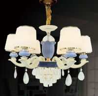 Đèn chùm chao thủy tinh  decor quán cafe 87036/6