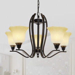 Đèn chùm hoa ly thủy tinh 8055/5