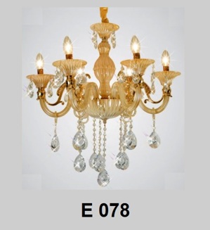 Đèn chùm pha lê nến  E 078