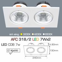 Đèn downlight led Anfaco 318/2 - 7Wx2