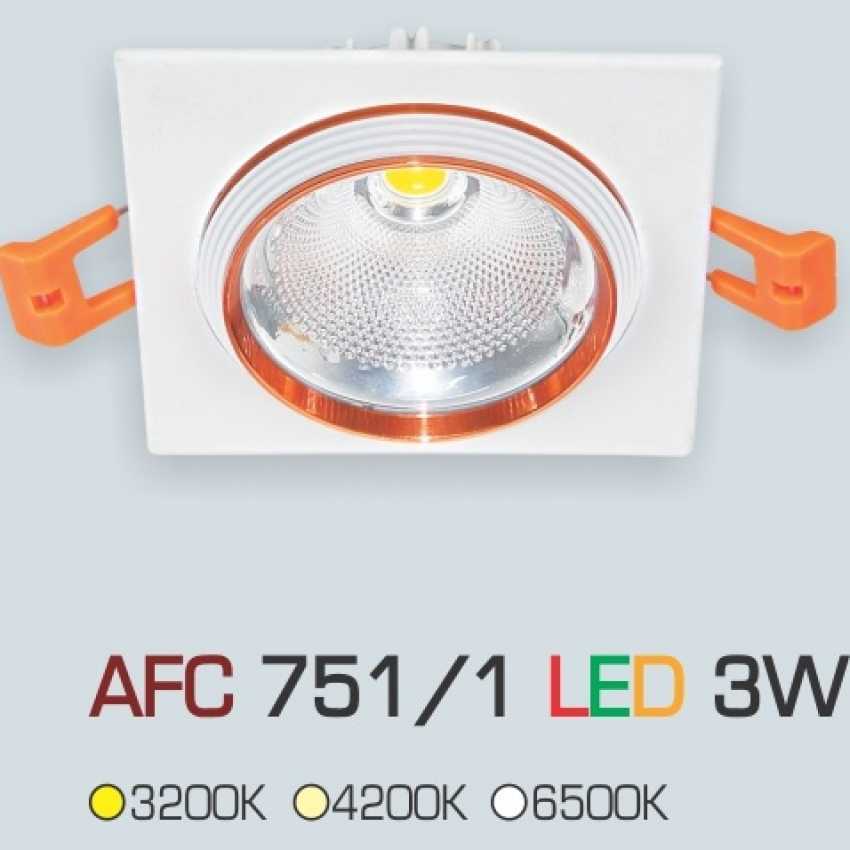 Đèn led âm trần Anfaco AFC 751/1 - 3W