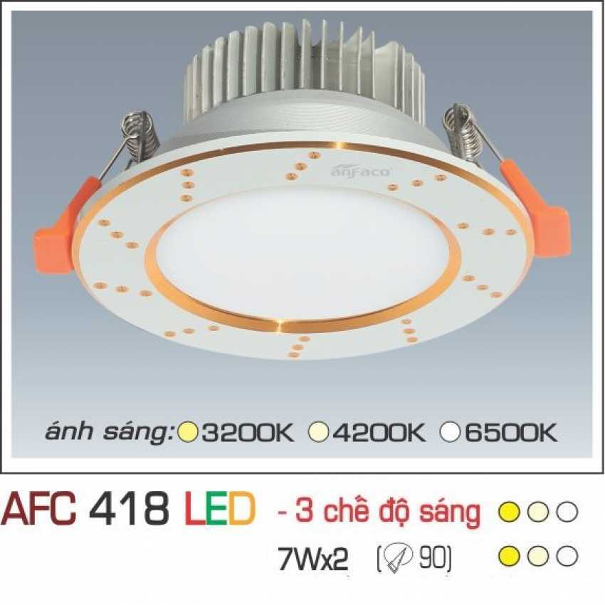 Đèn led âm trần Anfaco AFC 418 - 7W 3CĐ