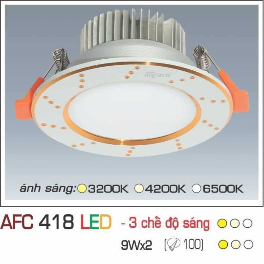 Đèn led âm trần Anfaco AFC 418 - 9W 3CĐ