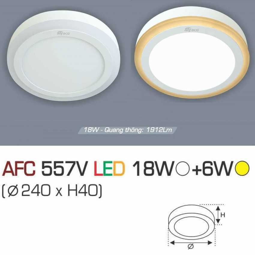 Đèn led âm trần Anfaco AFC-557V - 18W+6W