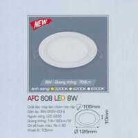 Đèn led âm trần Anfaco AFC 608 - 8W