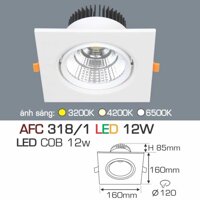 Đèn led âm trần Anfaco AFC 318/1 - 12W