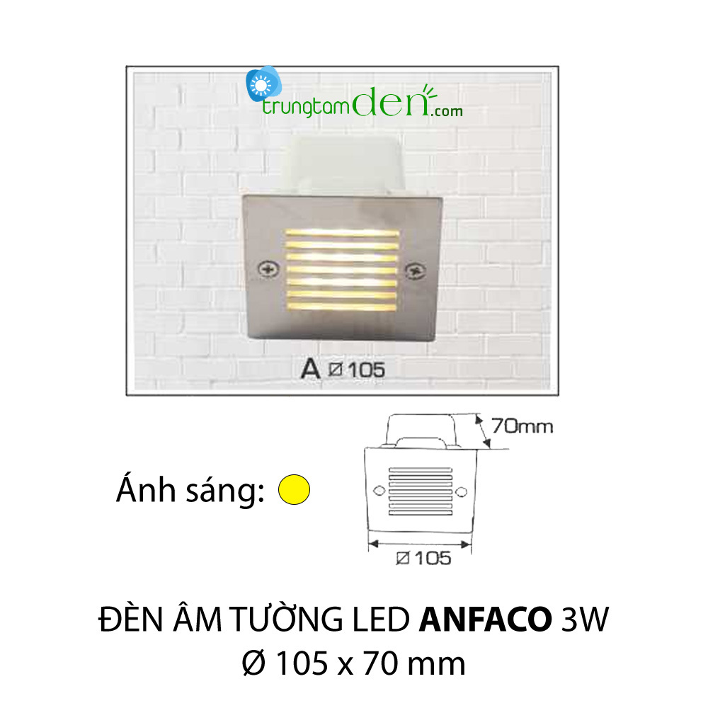 Đèn led âm tường Anfaco A 3W