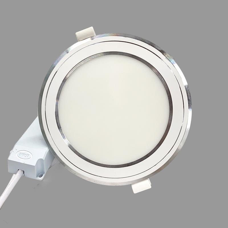Đèn LED downlight 12W – Ø135mm âm trần viền bạc, ánh sáng trung tính Nanoco NSD124S135