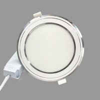 Đèn LED downlight 12W – Ø135mm âm trần viền bạc, ánh sáng vàng Nanoco NSD123S135