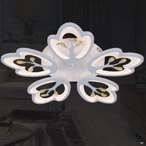 Đèn led mâm ốp trần hiện đại 5 chiếc lá X86-5