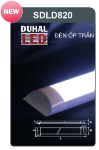 Đèn Led ốp trần chụp Mica 20W Duhal SDLD820