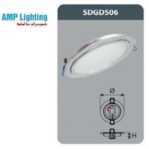 Đèn led panel âm trần tròn 6w Duhal SDGD506