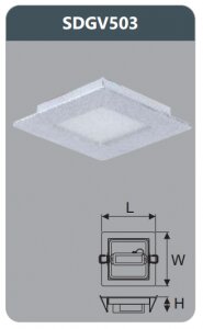 Đèn led panel âm trần vuông Duhal SDGV503