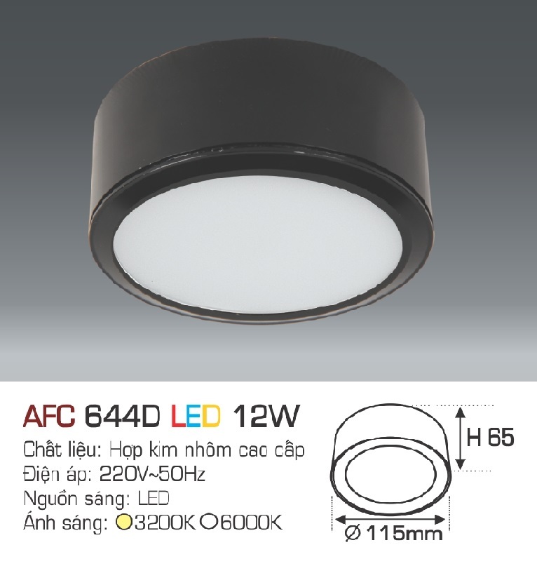 Đèn lon nổi led  AFC 649D 12W 1C