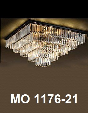 Đèn mâm ốp trần pha lê MO-1176-21