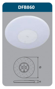 Đèn ốp trần led điều khiển Duhal DFB860 60W