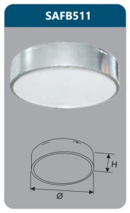 Đèn ốp trần led Duhal 12w SAFB511