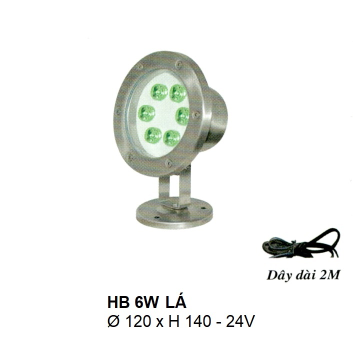 Đèn pha dưới nước HB 6W - Lá