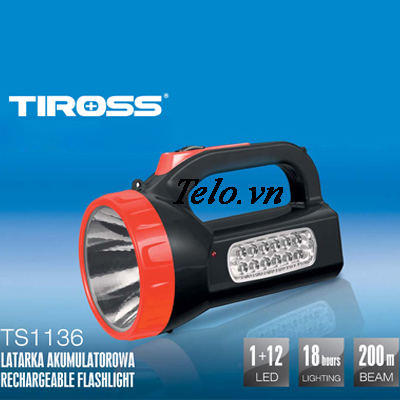 Đèn pin sạc điện 2 chức năng Tiross TS1136
