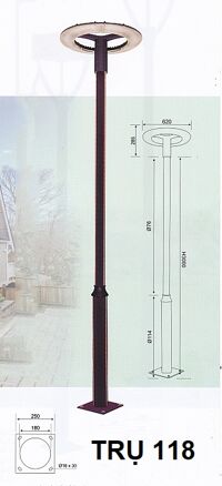 Đèn sân vườn led trụ 118