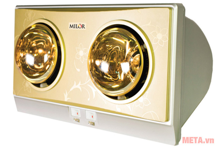 Đèn sưởi nhà tắm 2 bóng Milor ML6002 (ML 6002)