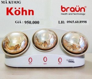 Đèn sưởi nhà tắm Braun KU03G - 3 bóng