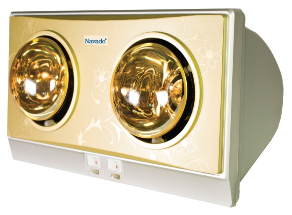 Đèn sưởi nhà tắm 2 bóng vàng Navado NAV8002