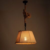 Đèn thả chao vải dây thừng TH-VT-081