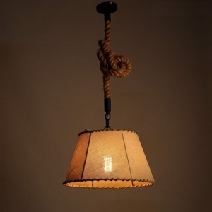 Đèn thả chao vải dây thừng TH-VT-081