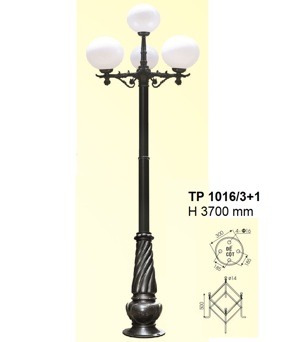 Đèn trụ sân vườn cao 1016/3+1