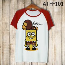 Áo thun tay màu Bọt biển đội khỉ ATFF101