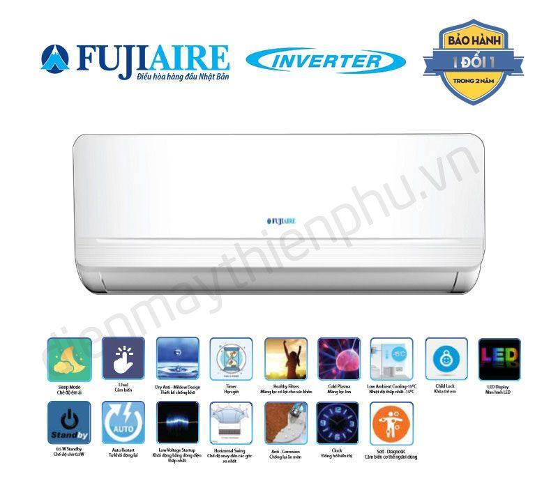 Điều hòa 2 chiều Fujiaire FJW12R-9P-IU/ FJL12R-9P-OU 12,000BTU