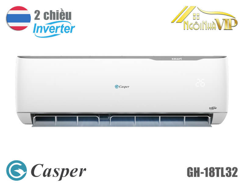 Điều hòa Casper Inverter 18000 BTU 2 chiều GH-18TL32 gas R-32